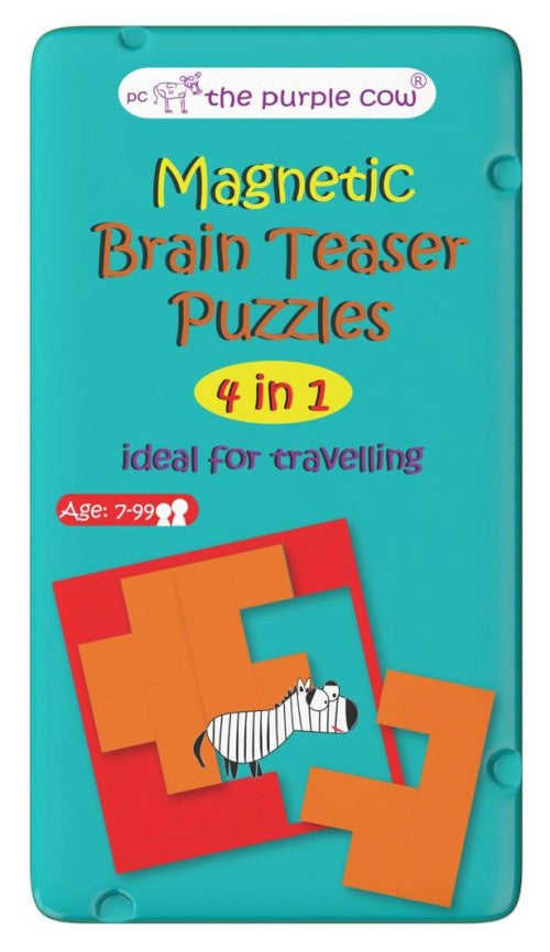 Magnetic Games Tin Brain Teaser Puzzles 4 in 1