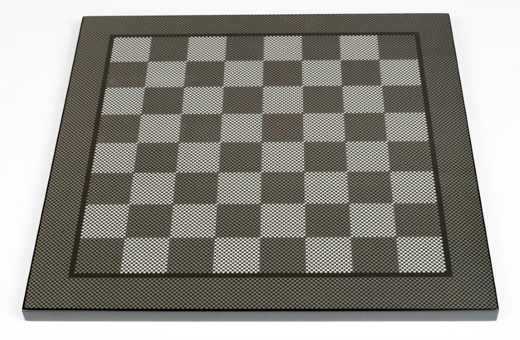 Dal Rossi 50cm Carbon Fibre Chess Board - Board Only
