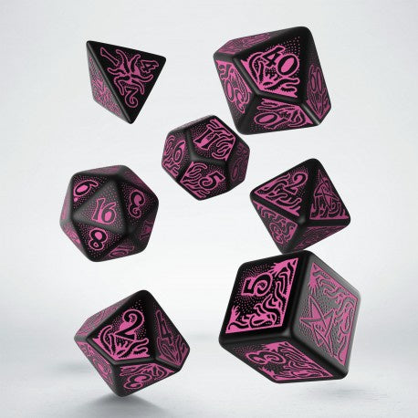 Q Workshop - Call of Cthulhu Black and Magenta Dice Set