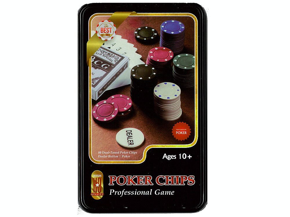Poker Chips (80) Tin