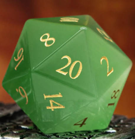 Level Up Dice - Cats Eye D20: Level Up Dice