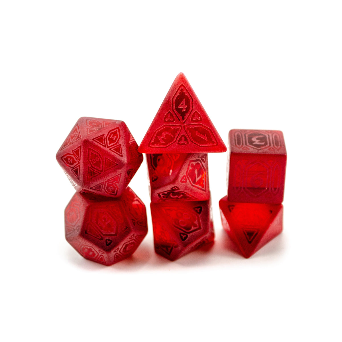 Level Up Dice - Cathedral Crown Crystal Red