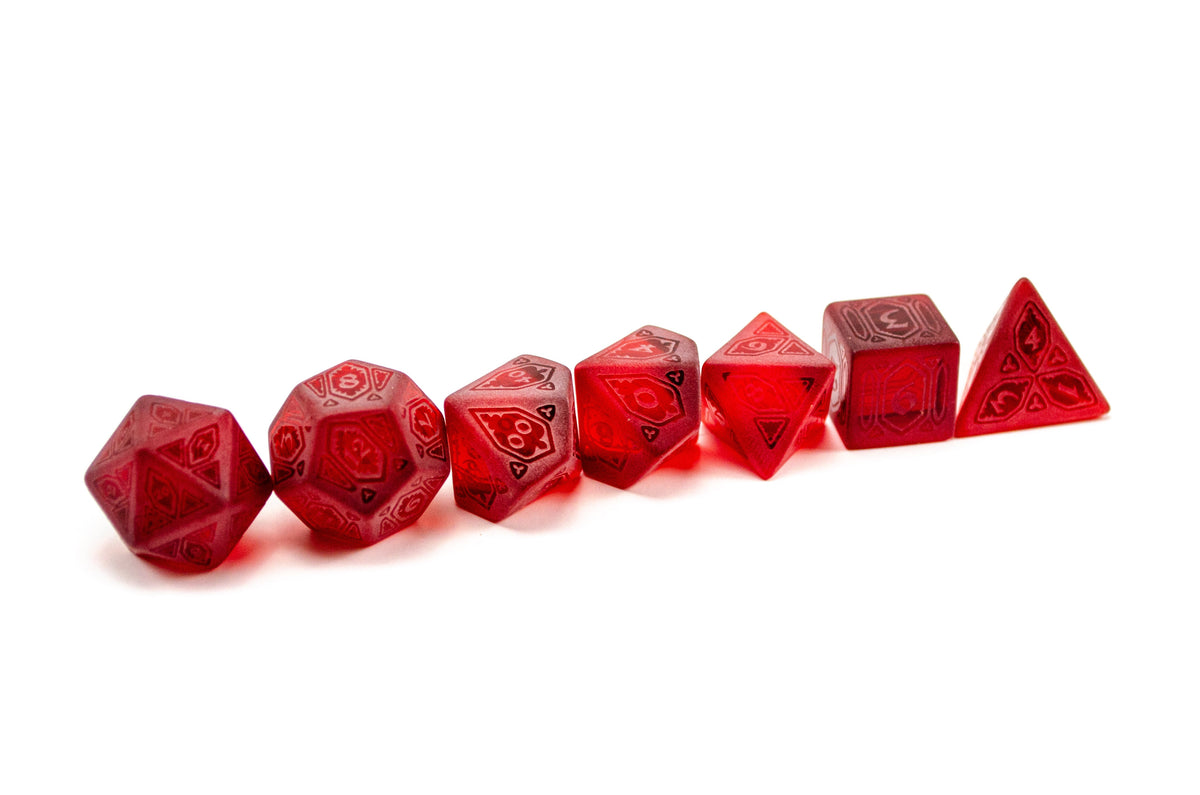 Level Up Dice - Cathedral Crown Crystal Red