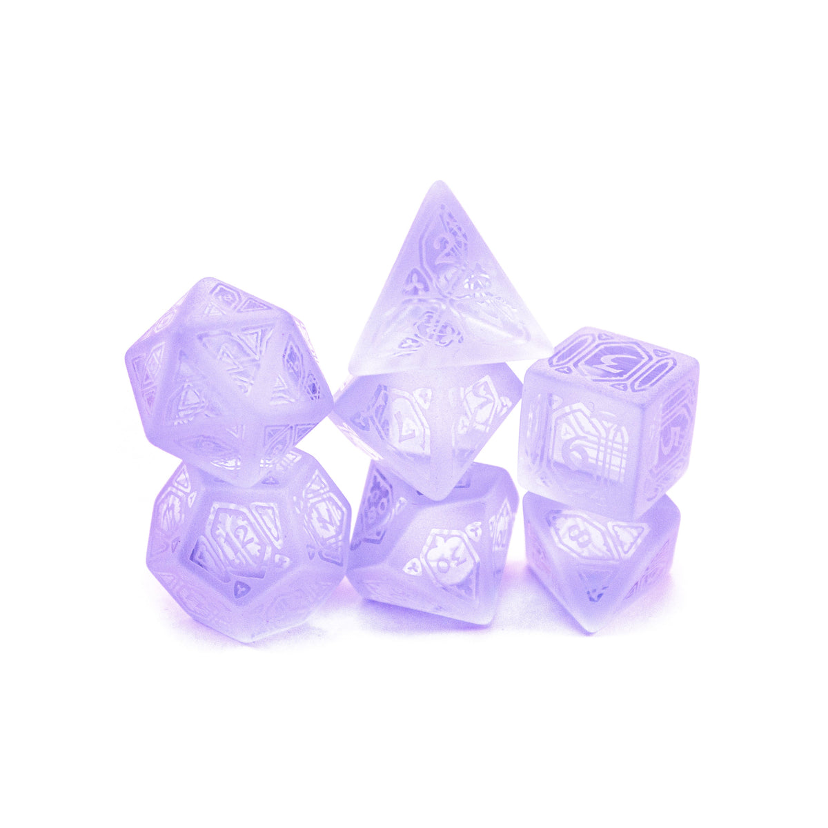 Level Up Dice - Gothic Cathedral Colour Infused Crown Crystal (Violet)