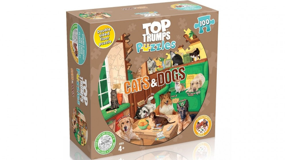 Top Trumps Cats &amp; Dogs 100 Piece Jigsaw