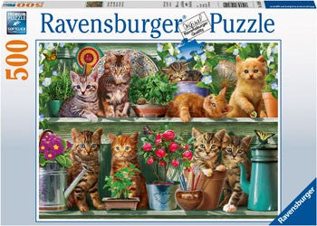Ravensburger Cats on the Shelf - 500 Piece Jigsaw