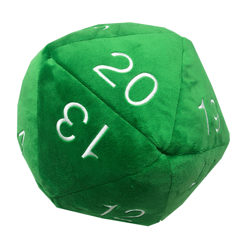 Jumbo D20 Plush - Green