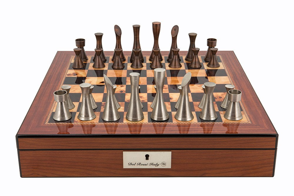 Dal Rossi - Contemporary Chess Set with Walnut Board 16