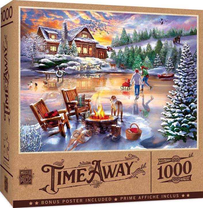 Masterpieces Puzzle Time Away An Evening Skate Puzzle 1000 pc - Good Games