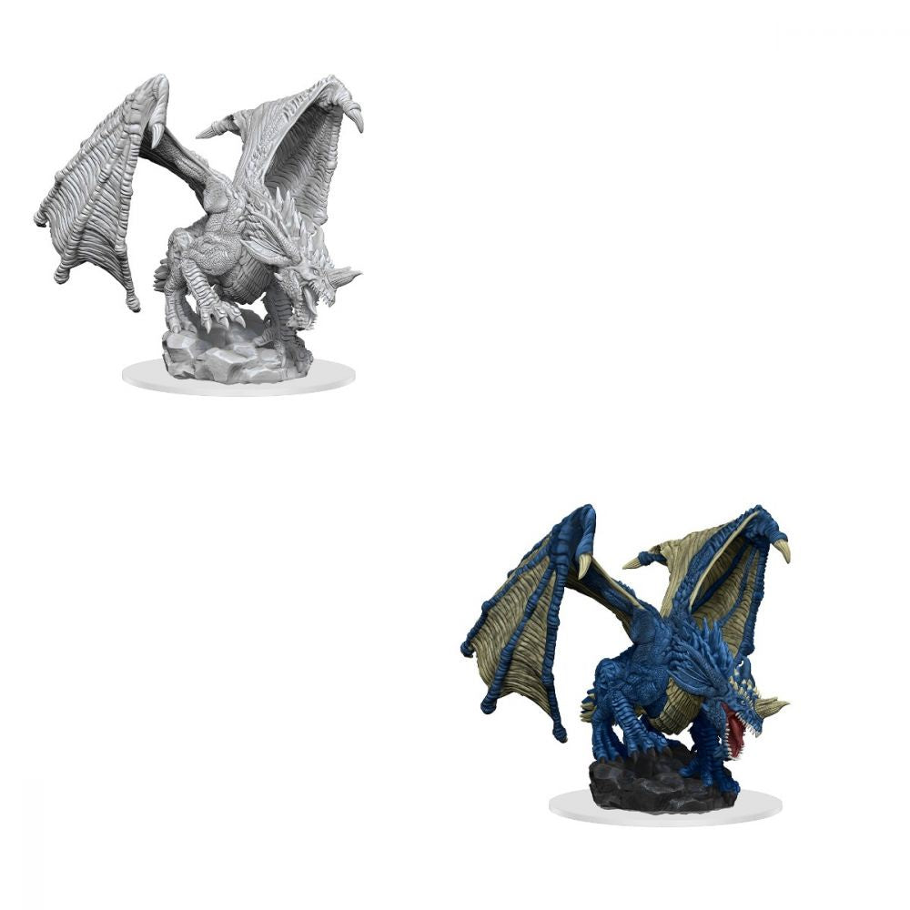 Dungeons &amp; Dragons - Nolzurs Marvelous Unpainted Miniatures Young Blue Dragon (New)