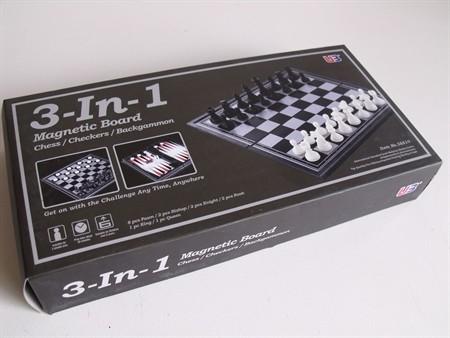 3 In 1 Chess/Checkers/Backgammon 12.5" - Good Games