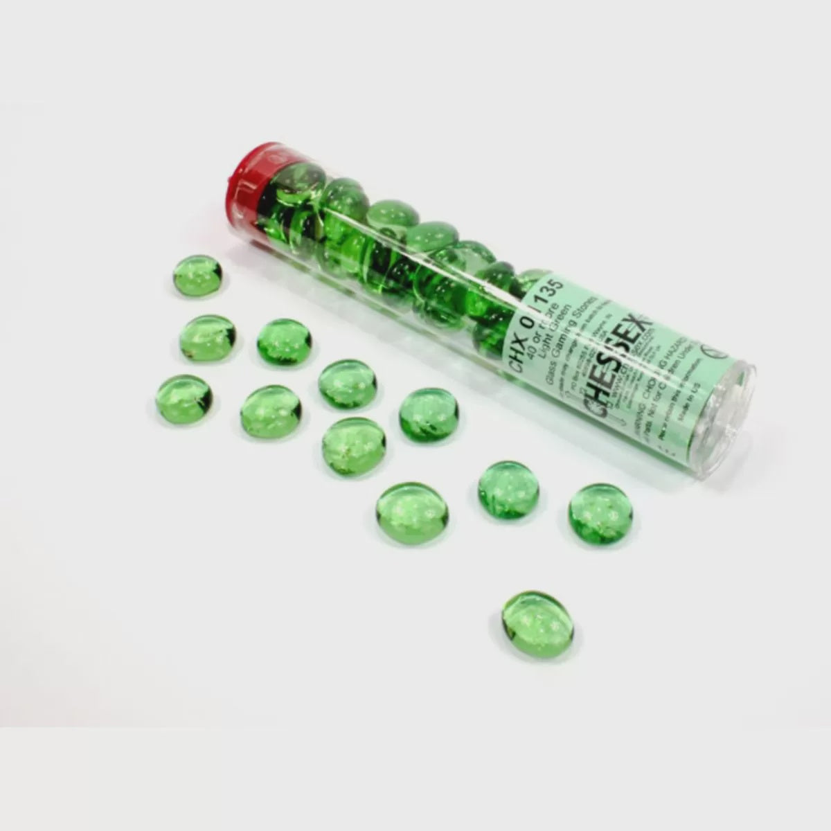 Chessex - Light Green Glass Stones 20+