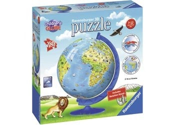 Ravensburger - Childrens Globe Puzzleball - 180 Piece 3D Jigsaw