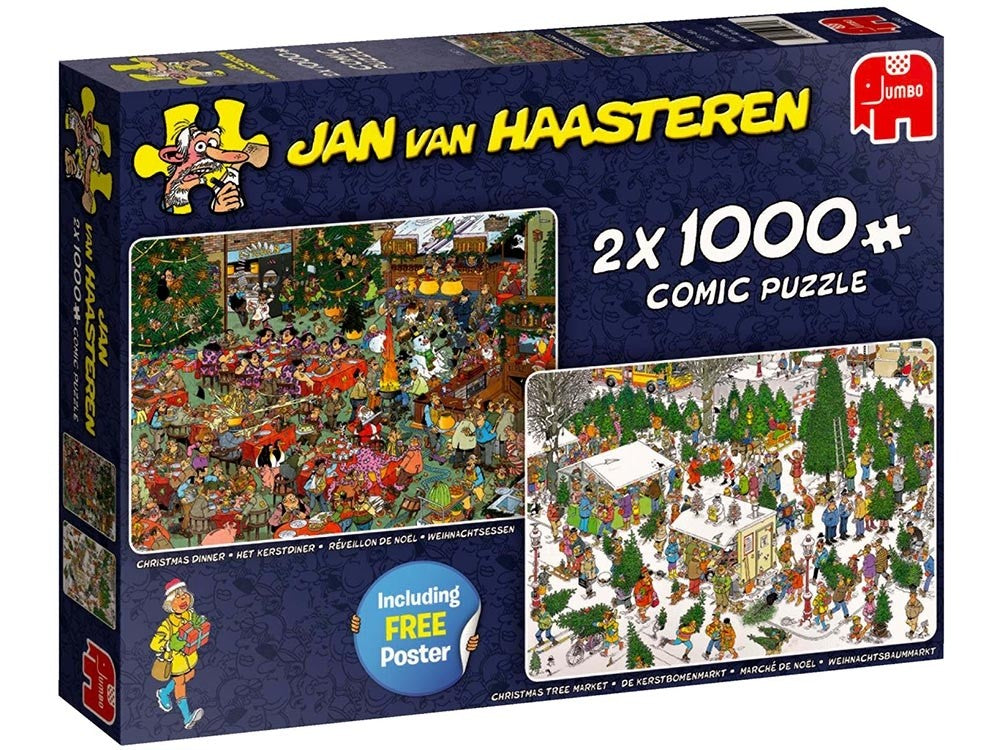 Christmas Gifts - 2x1000 Piece Jigsaw - Jan Van Haastern