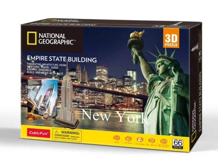 National Geographic - Empire State Building 66 Piece 3D Jigsaw