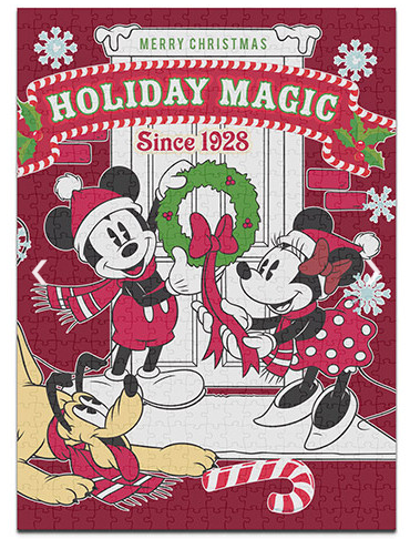 Licensed Puzzle Disney Christmas Mickey and Minnie Mouse 1000 Piece Jigsaw