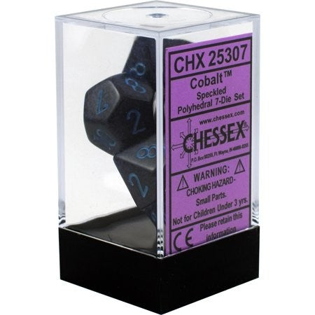 Chessex - Speckled Polyhedral 7-Die Set - Cobalt (CHX25307)