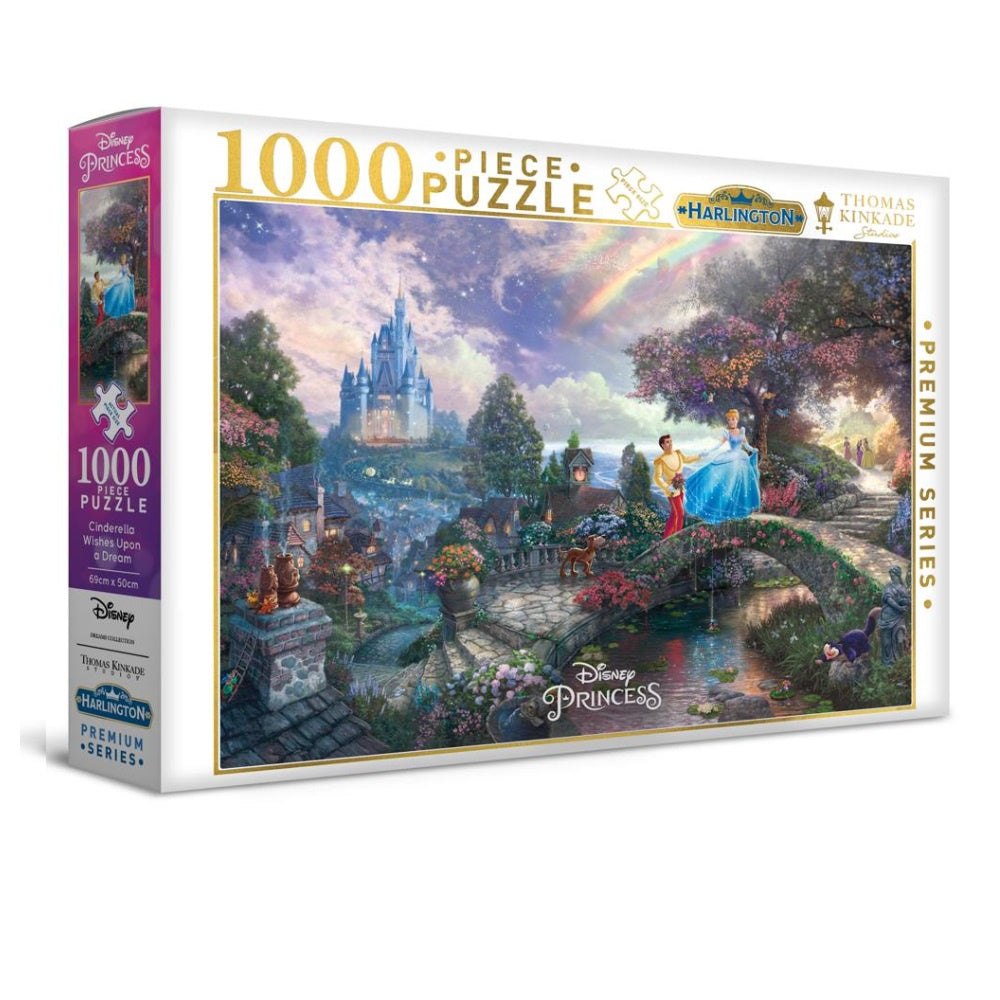 Harlington Thomas Kinkade Disney Cinderella Wishes Upon a Dream 1000 Piece Jigsaw