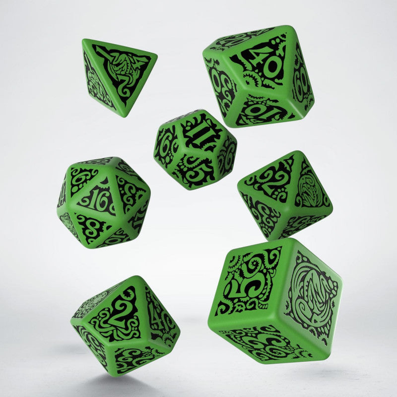 Q Workshop - Call of Cthulhu The Outer Gods Cthulhu Dice Set (7)