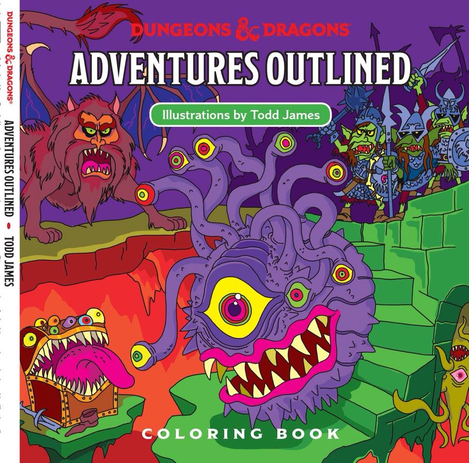 D&amp;D Adventures Outlined 5Th Edition Coloring Book Monster Manual 1