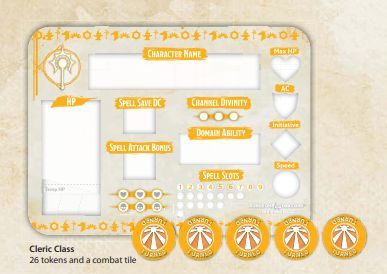 Dungeons and Dragons Cleric Class Token Set