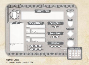 Dungeons and Dragons Fighter Class Token Set