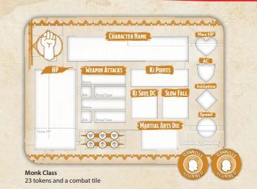 Dungeons &amp; Dragons Monk Class Token Set