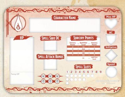 Dungeons &amp; Dragons Sorcerer Class Token Set