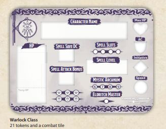 Dungeons and Dragons Warlock Class Token Set