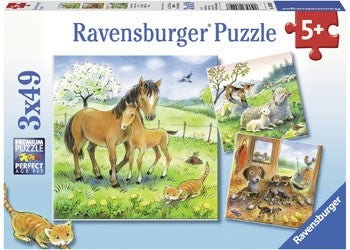 Ravensburger Cuddle Time - 3x49 Piece Jigsaw
