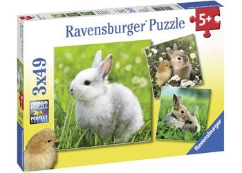 Ravensburger Cute Bunnies - 3x49 Piece Jigsaw