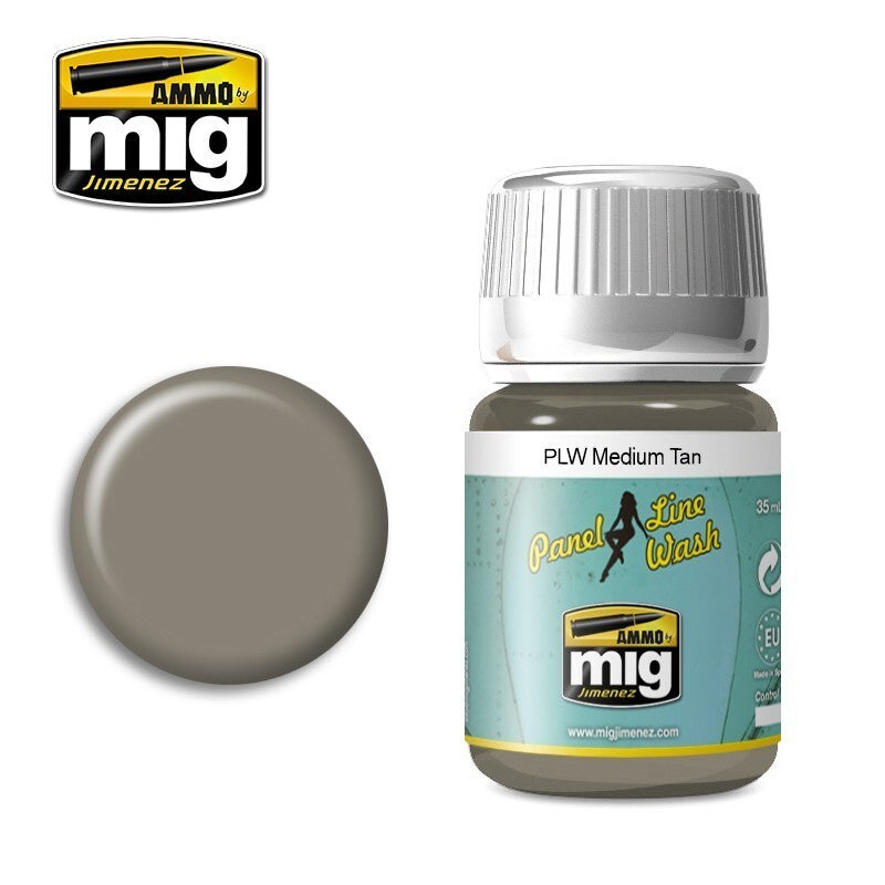 Ammo by MIG Panel Line Wash Medium Tan 35ml