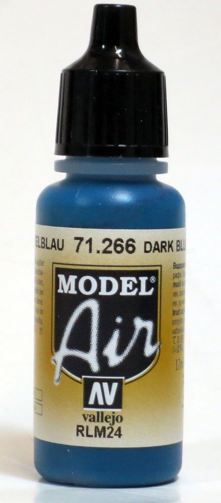 Vallejo Model Air - Dark Blue Rlm24 17ml Acrylic Paint (AV71266)