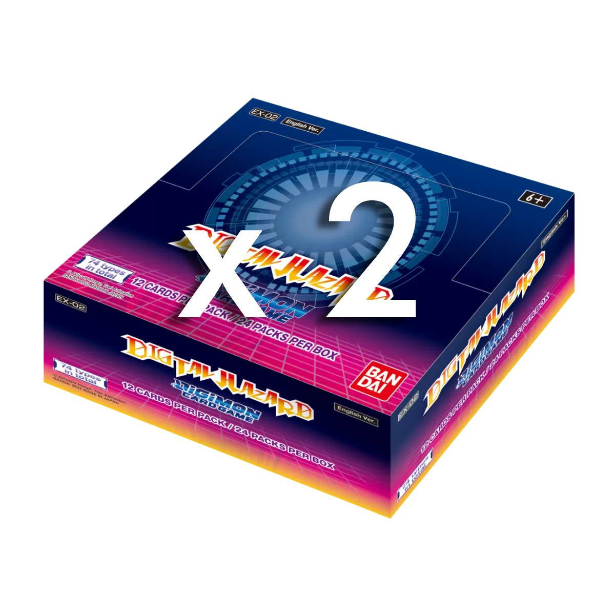 Digimon Card Game Digital Hazard 2 x Booster Boxes [EX-02]