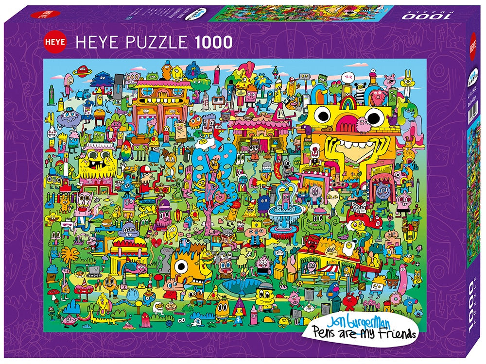 Heye Burgerman Doodle Village 1000 Piece Jigsaw