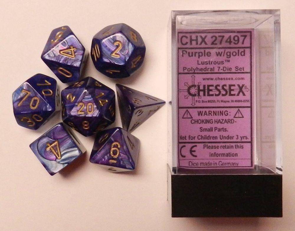 Chx 27497 Lustrous Purple/Gold 7-Die Set - Good Games