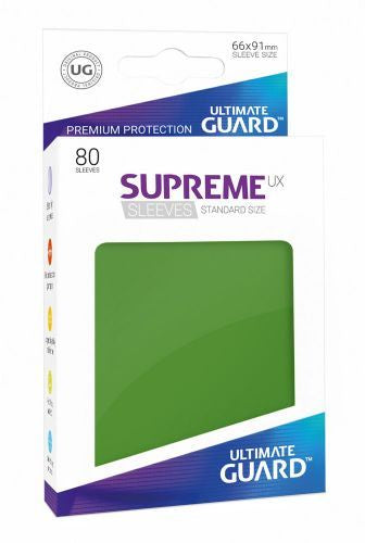 Ultimate Guard Supreme Ux Sleeves Standard Size Solid Green (80)