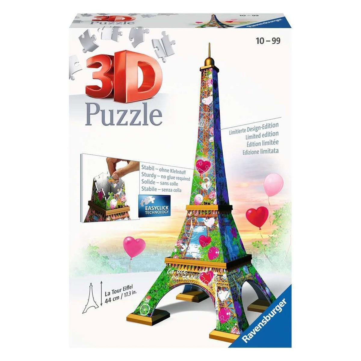Ravensburger La Tour Eiffle Love Edition - 216 Piece 3D Jigsaw