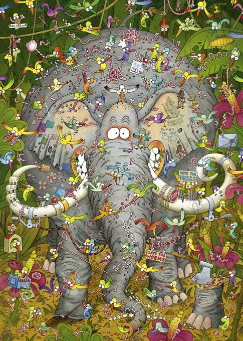 Heye - Puzzle Poster - Marino Degano (Elephants Life)