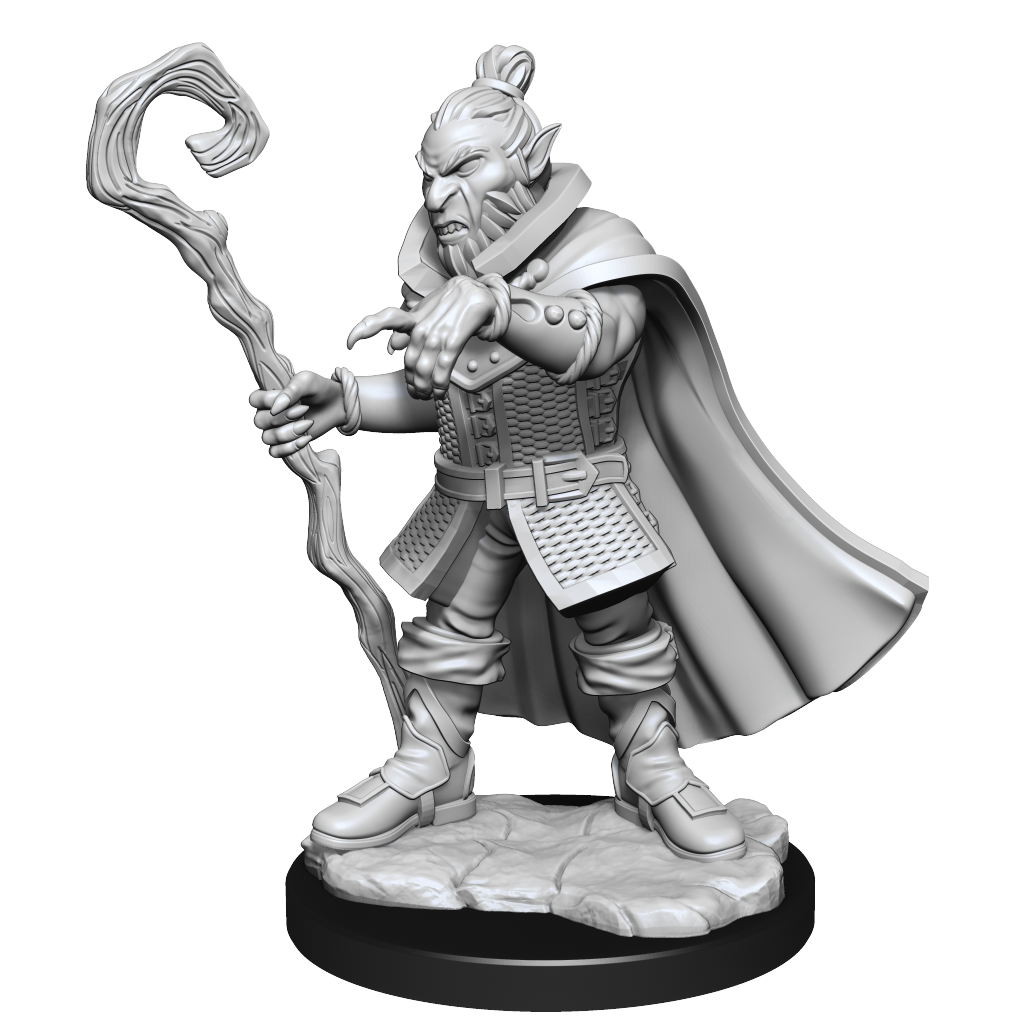 Critical Role Unpainted Miniatures Hobgoblin Wizard and Druid
