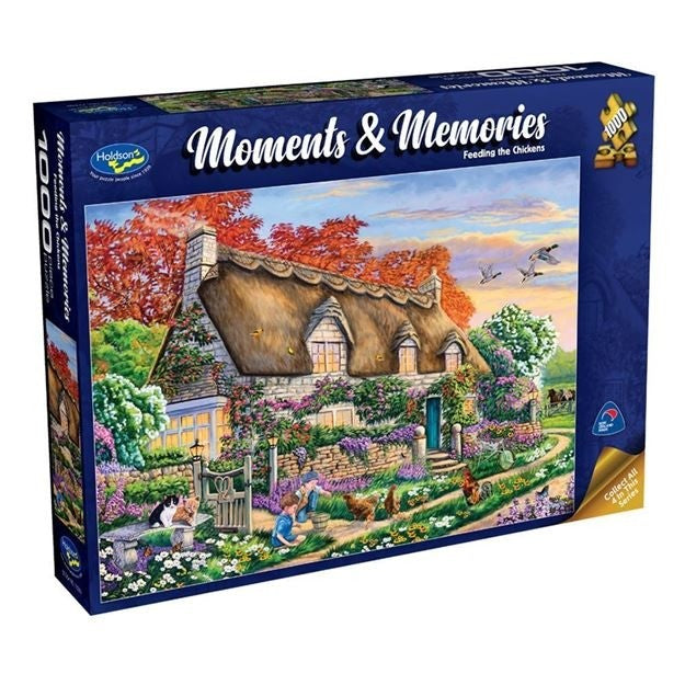 Holdson Moments and Memories Feeding the Chickens 1000 Piece Jigsaw