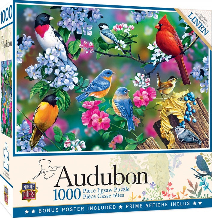 Masterpieces Audubon Songbird Collage 1000 Piece Jigsaw Puzzle