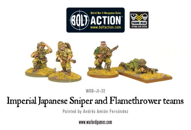 Bolt Action Imperial Japanese Sniper and Flamethrower Team