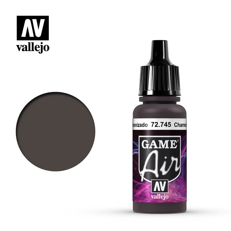 Vallejo Game Air - Charred Brown 17ml Acrylic Paint (AV72745)