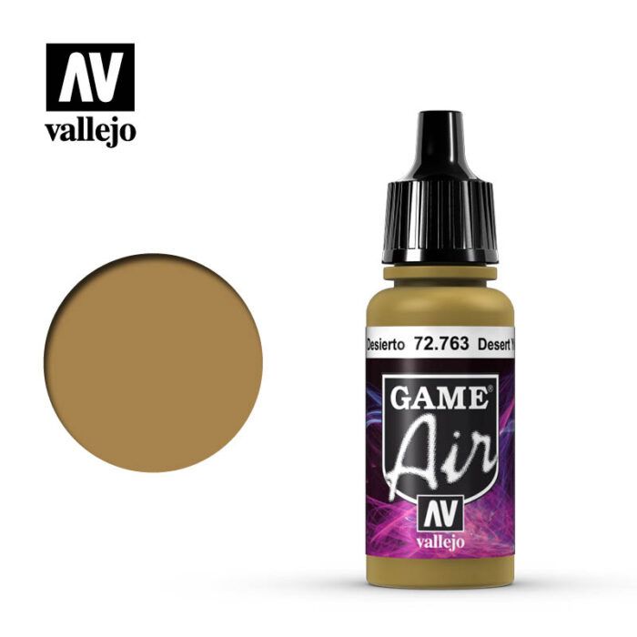 Vallejo Game Air - Desert Yellow 17ml Acrylic Paint (AV72763)