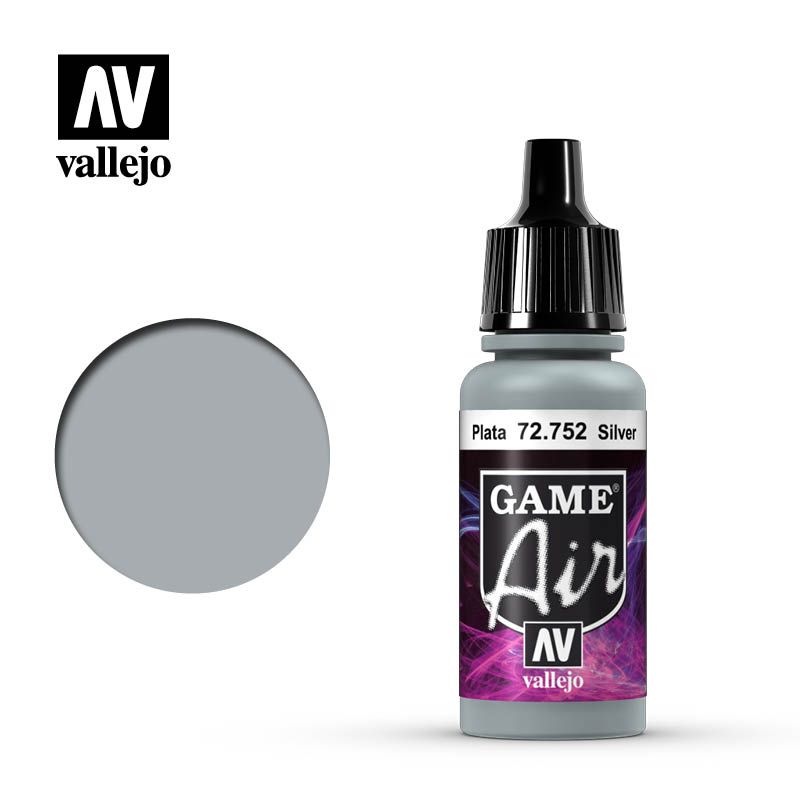 Vallejo Game Air - Silver 17ml Acrylic Paint (AV72752)