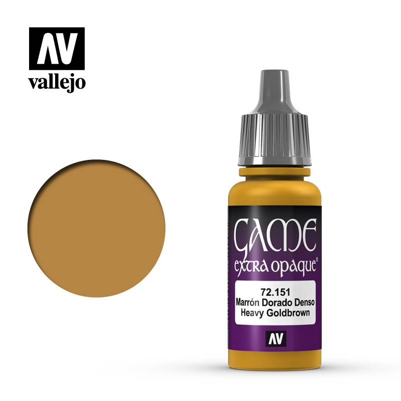 Vallejo Game Colour - Extra Opaque Heavy Goldbrown 17ml Acrylic Paint (AV72151)