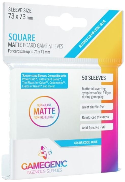 Gamegenic Matte Board Game Sleeves - Square Sized (73mm x 73mm)(50)