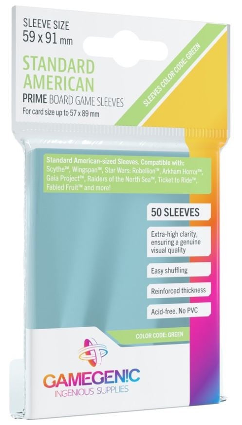 Gamegenic Prime Board Game Sleeves - Standard American