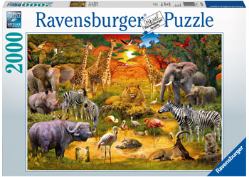 Ravensburger Gathering at the Waterhole - 2000 Piece Jigsaw